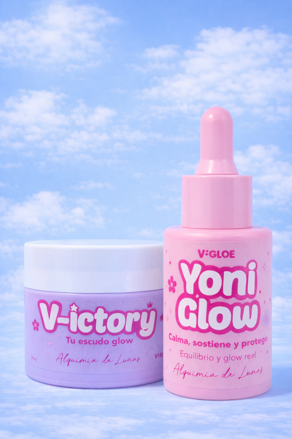 Glow & Victory Duo 💎 Calma y sostén externo para zona íntima