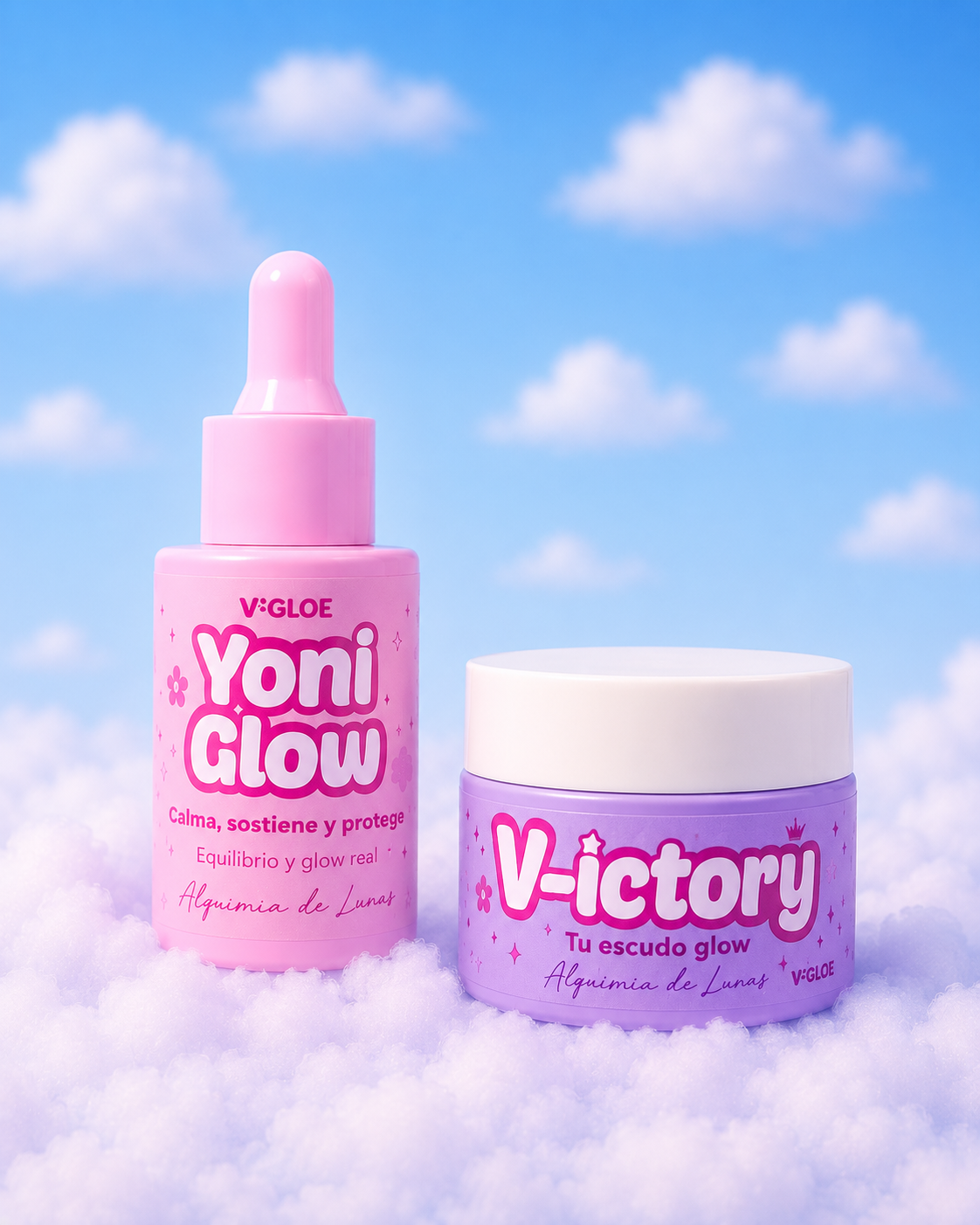 Glow & Victory Duo 💎 Calma y sostén externo para zona íntima