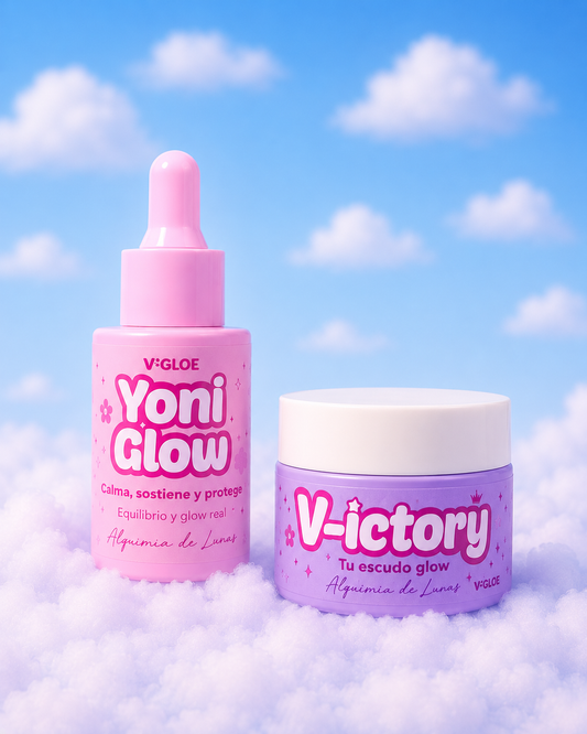 Glow & Victory Duo 💎 Calma y sostén externo para zona íntima